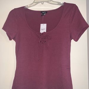 Maroon top